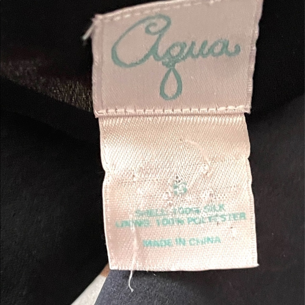 Aqua floral 100% Silk Dress S - Picture 5 of 5
